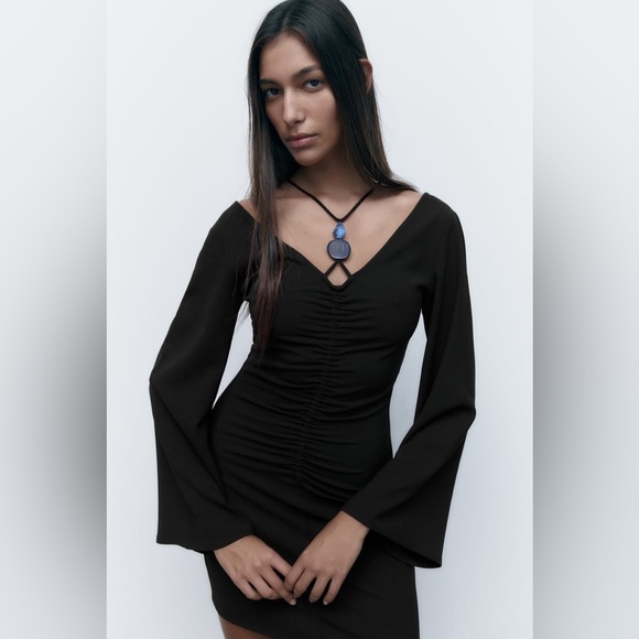 Zara Black Stone Mini Dress - Picture 11 of 16